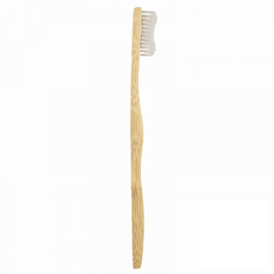 Natural Life Adult Curved Bamboo Toothbrush Side View