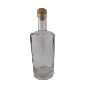 Consol 500ml top heavy gin spirits bottle with woodtop and cork 4