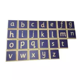 Upcycle South Africa Alphabet Blocks from reclaimed waste wood blue set