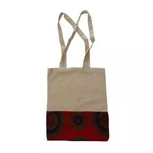 Upcycle South Africa Shweshwe cotton shopper bag tote from reclaimed waste fabric (2)